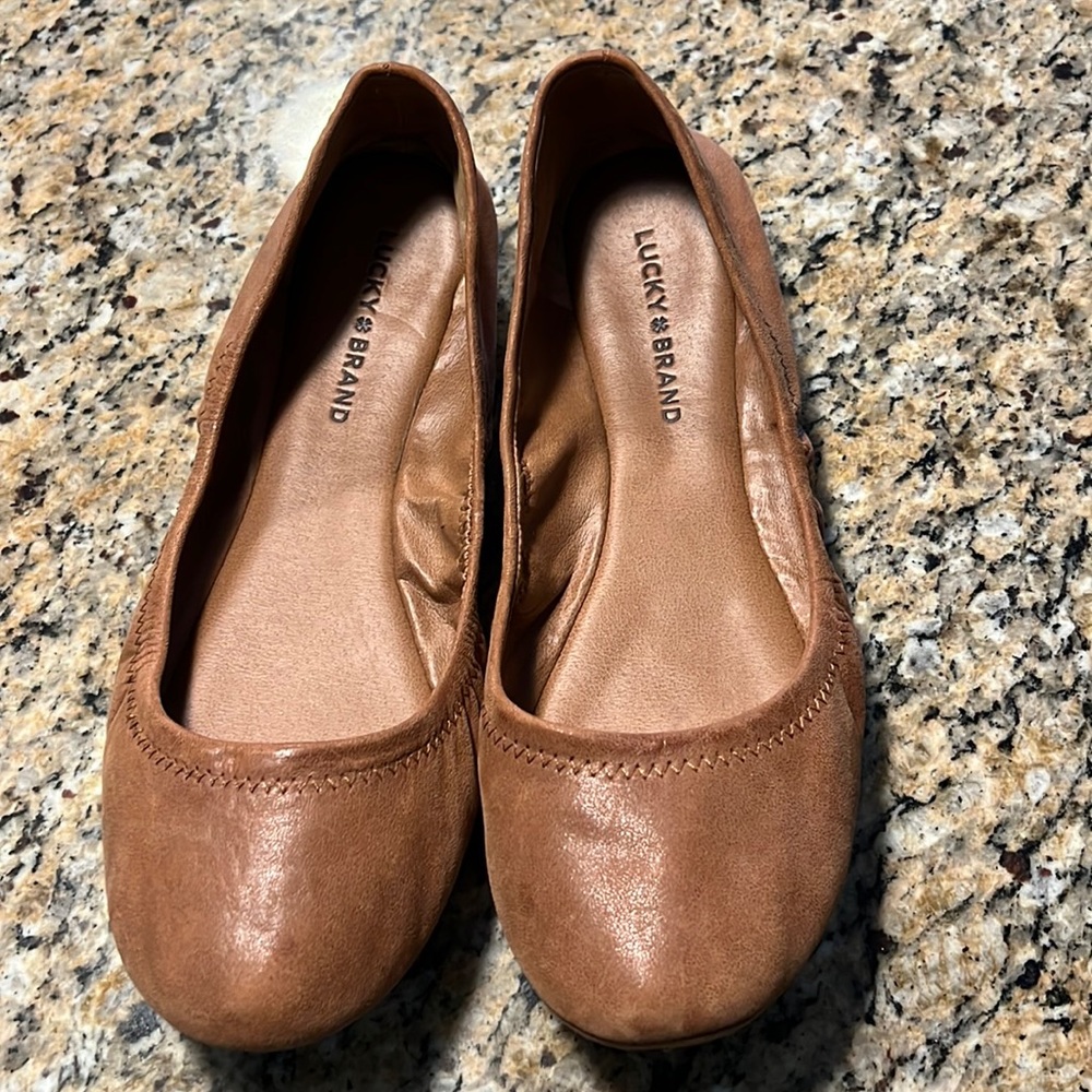 Lucky Brand Leather Ballerina Flats